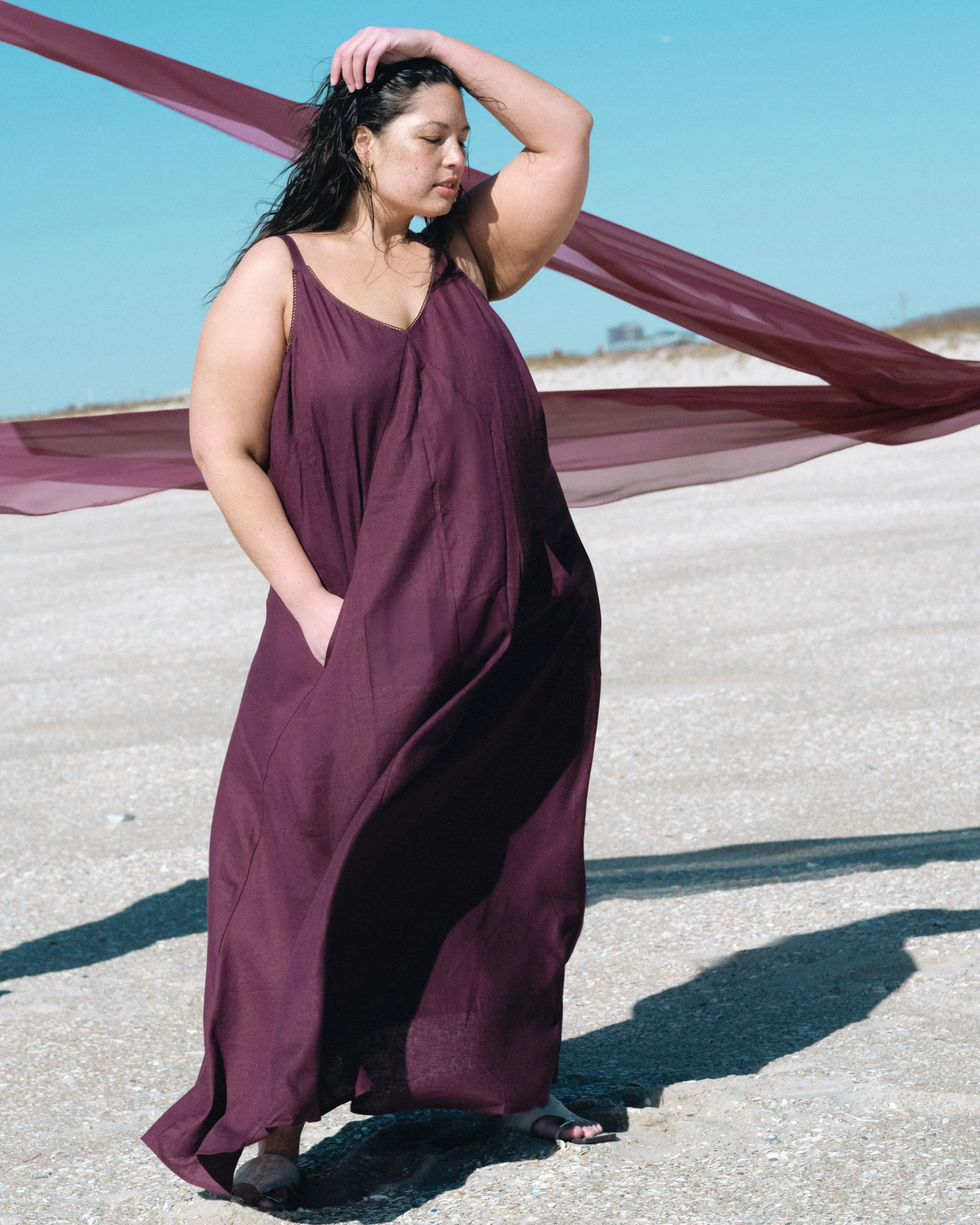 Kite Linen Blend Dress Acai