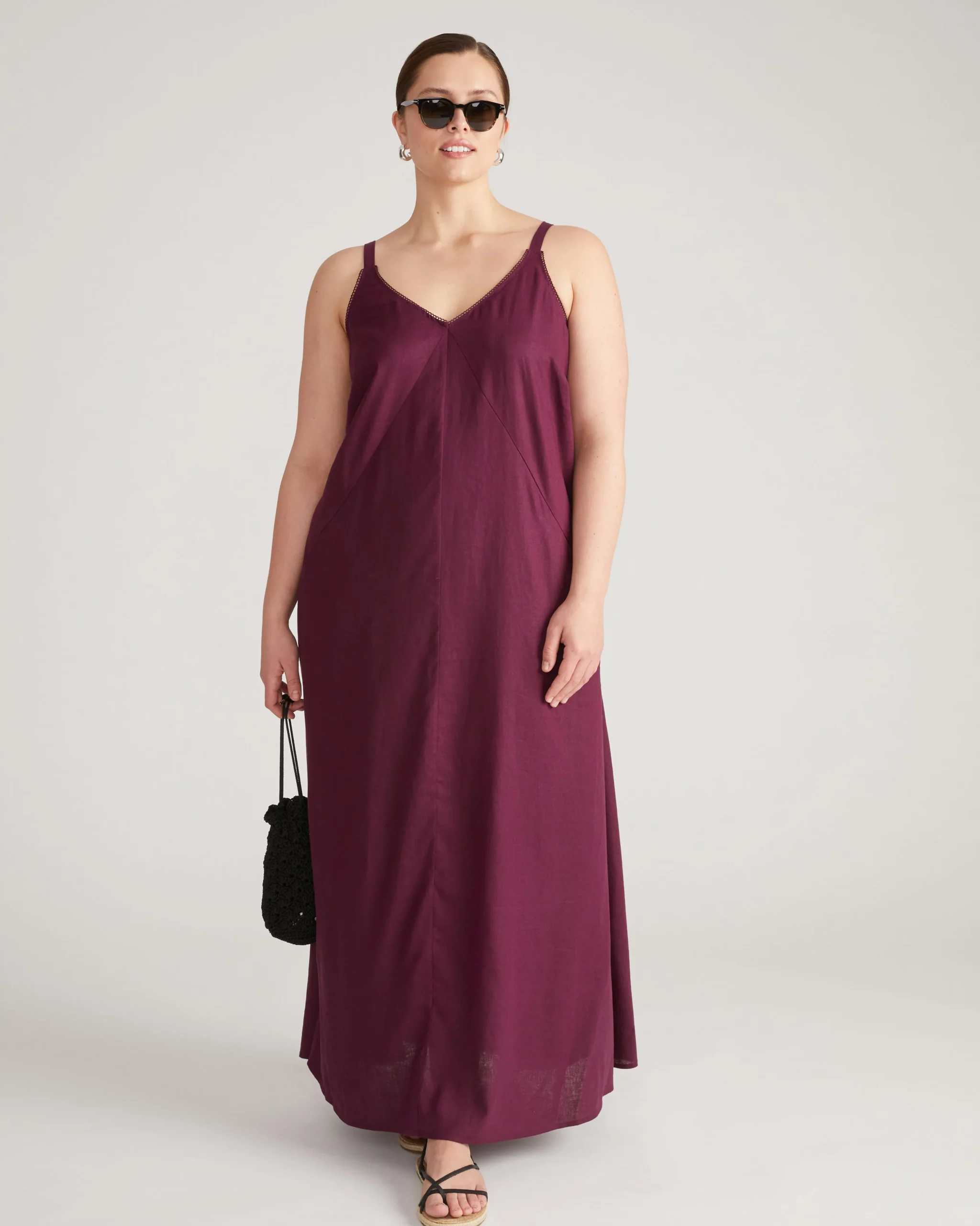 Kite Linen Blend Dress Acai
