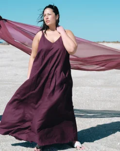 Kite Linen Blend Dress Acai