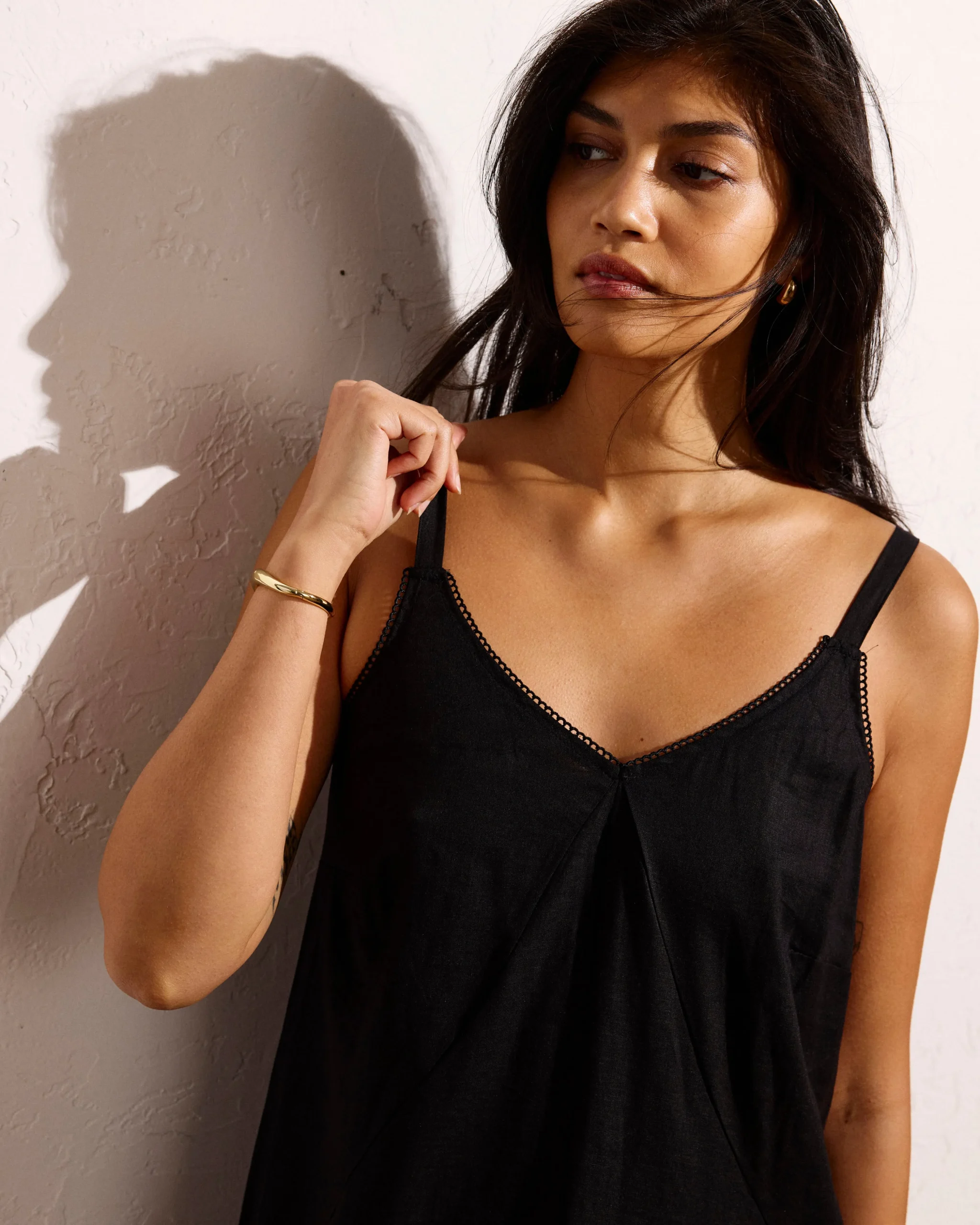 Kite Linen Blend Dress Black