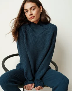 Knitted Mila Pants Deep Teal