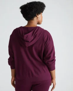 Knitted Mila Zip Hoodie Acai