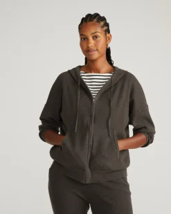 Knitted Mila Zip Hoodie Graphite
