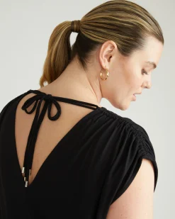 Kris Divine Jersey Kaftan Black