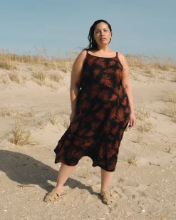 Kuki Linen Blend Midi Dress Bohem Print