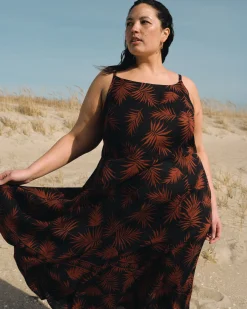 Kuki Linen Blend Midi Dress Bohem Print