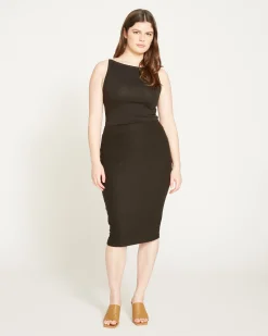 Le Bon Ribbed Skirt Black