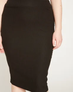 Le Bon Ribbed Skirt Black