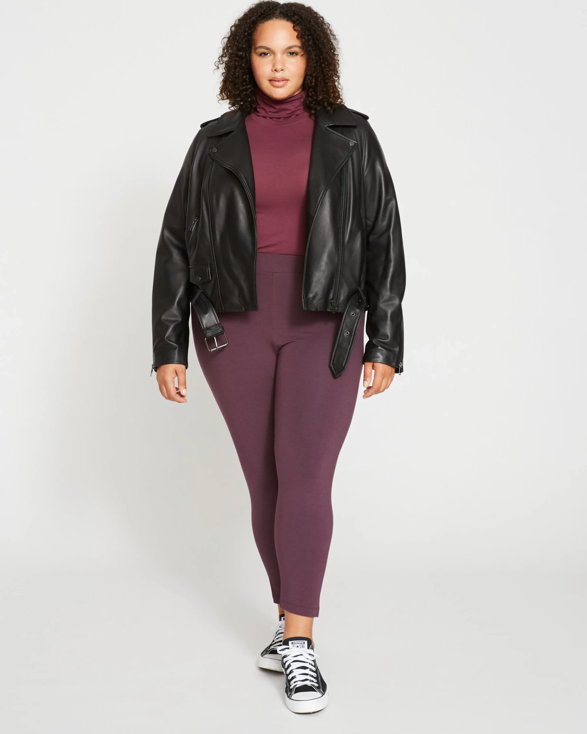 Leeron Leather Moto Jacket Black