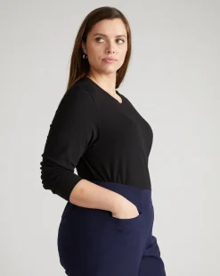 Light-As-Air Long Sleeve Crew Neck Tee Black