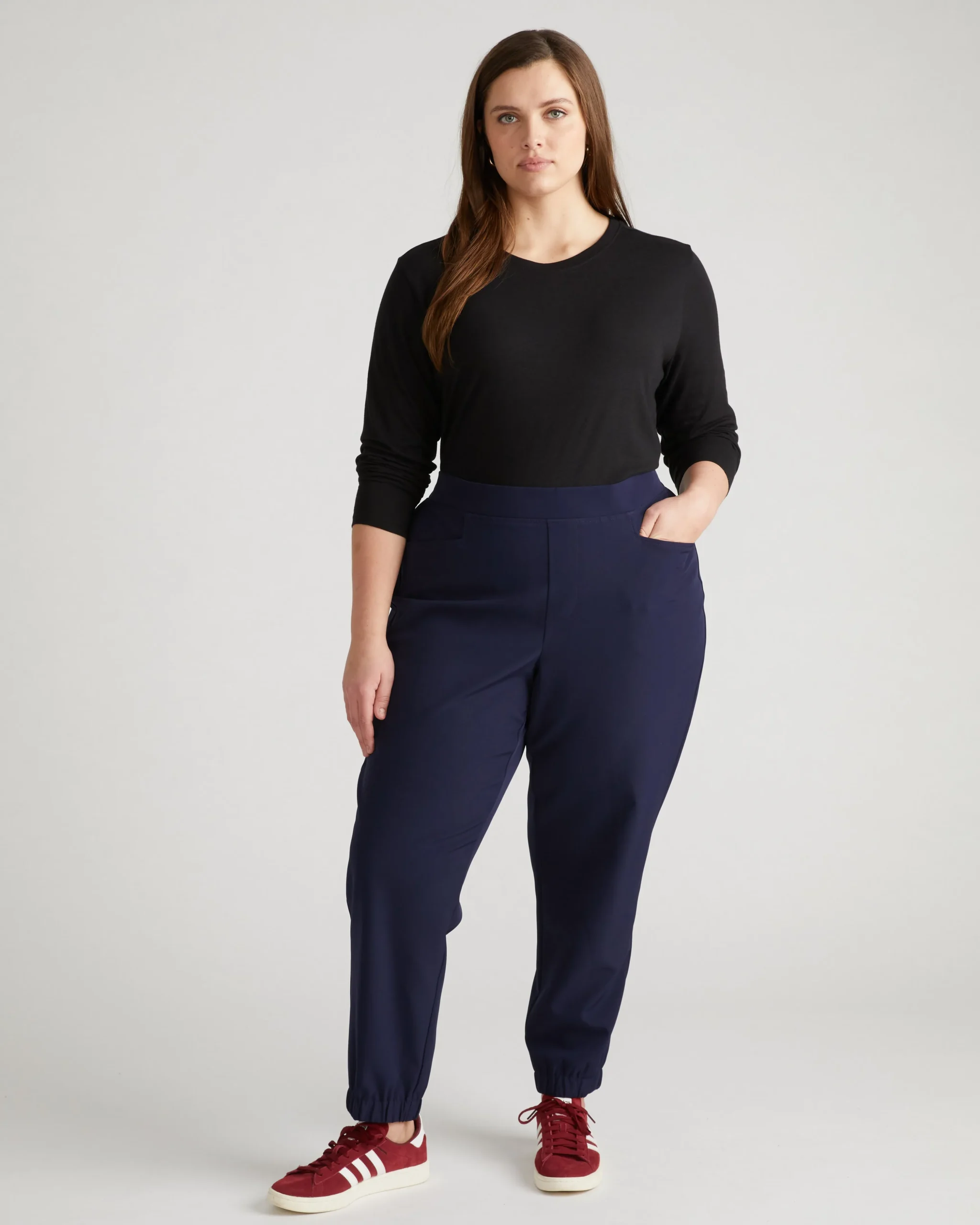 Light-As-Air Long Sleeve Crew Neck Tee Black