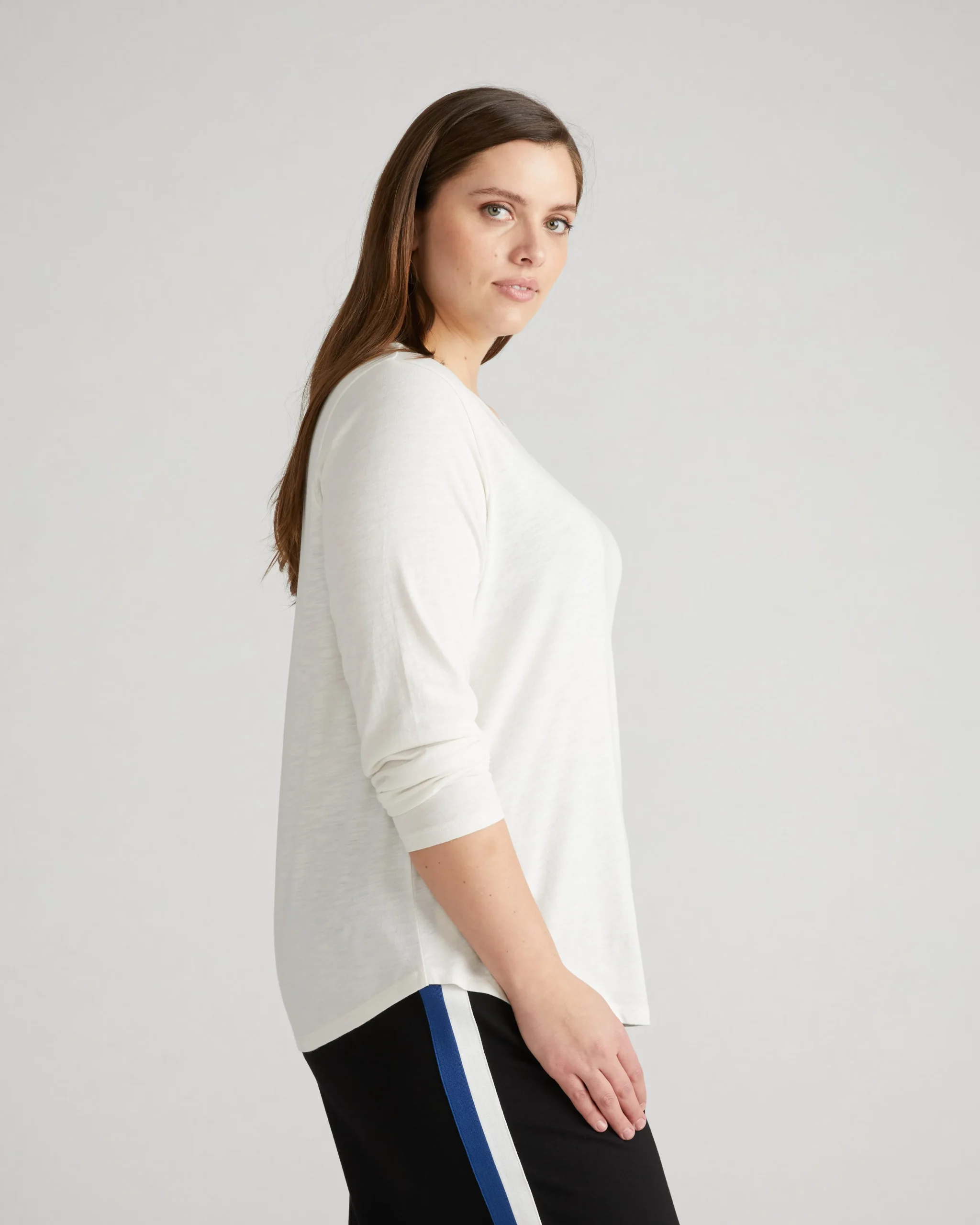 Light-As-Air Long Sleeve Crew Neck Tee Vapor