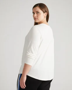 Light-As-Air Long Sleeve Crew Neck Tee Vapor