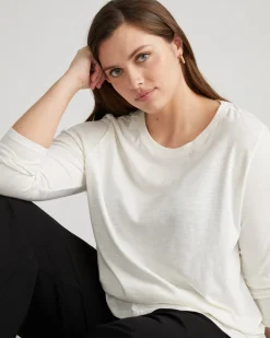 Light-As-Air Long Sleeve Crew Neck Tee Vapor