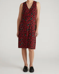 Lila Tie-Back Liquid Jersey Dress Very Cherry Print