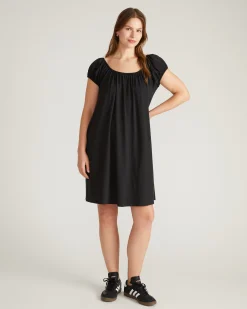 Lilian Short Sleep Dress Black