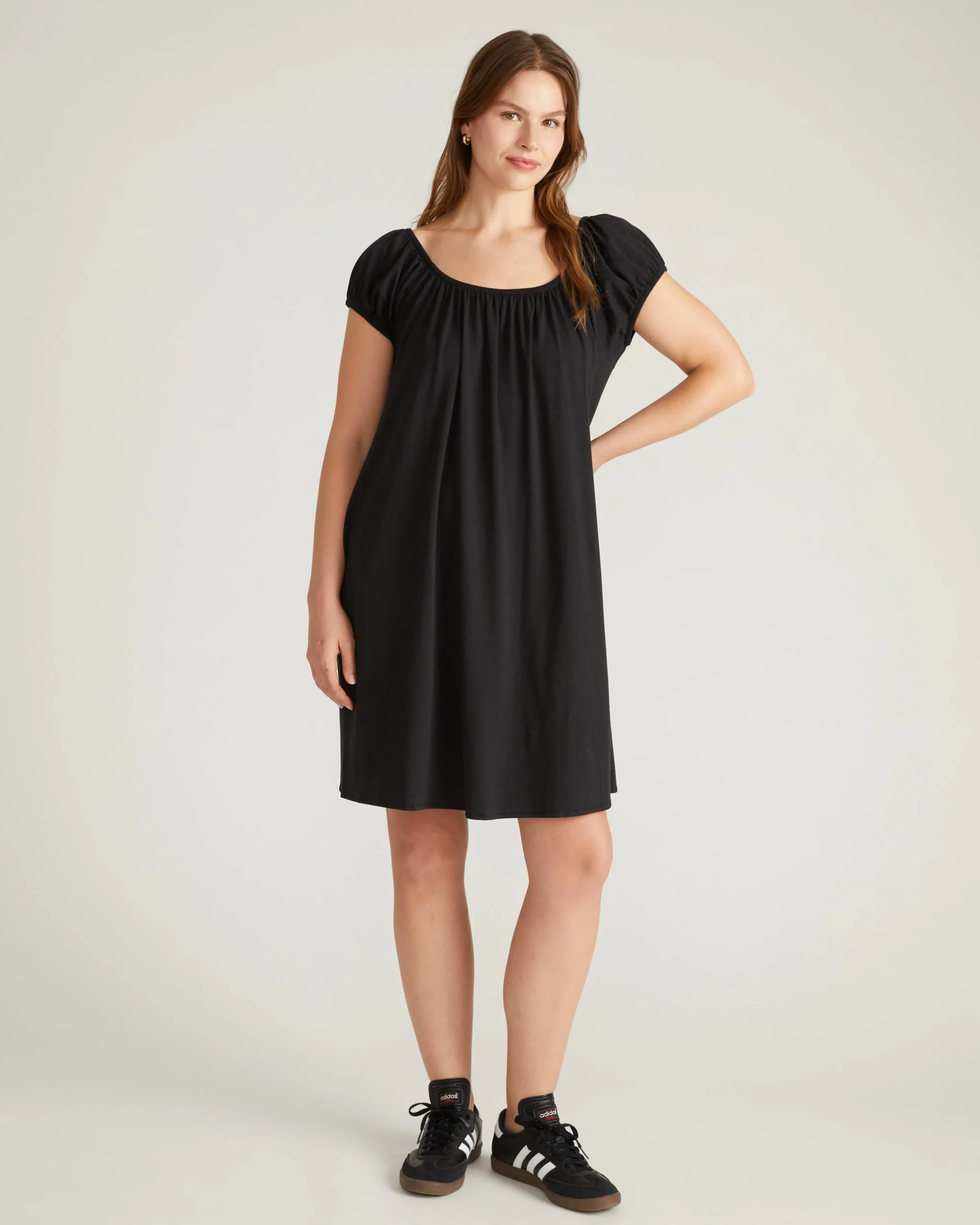 Lilian Short Sleep Dress Black