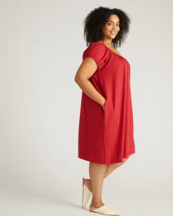 Lilian Short Sleep Dress Raspberry