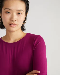 Lily Liquid Jersey Crew Neck Stovepipe Tee Rothko Purple