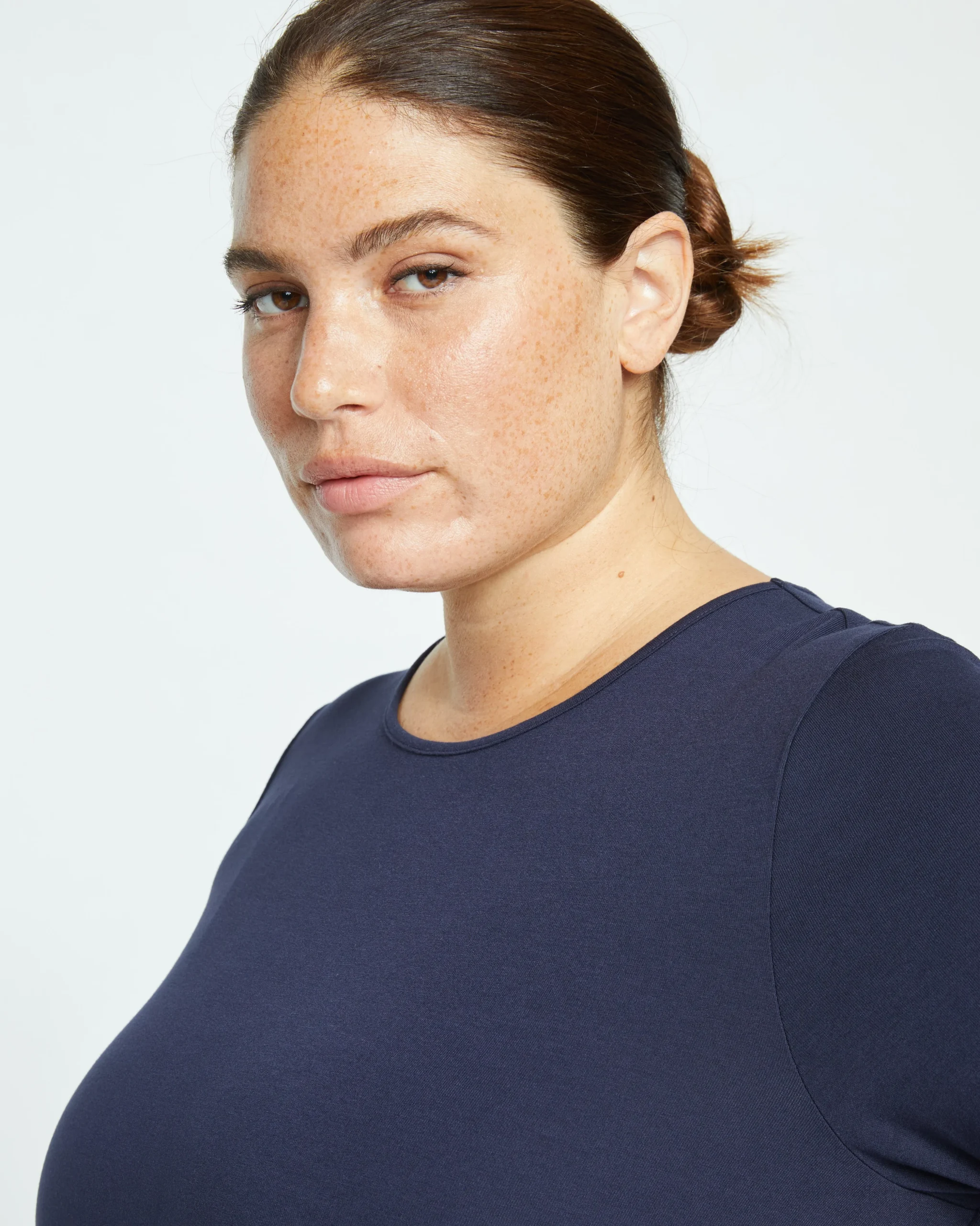 Lily Liquid Jersey Crew Neck Stovepipe Tee Midnight