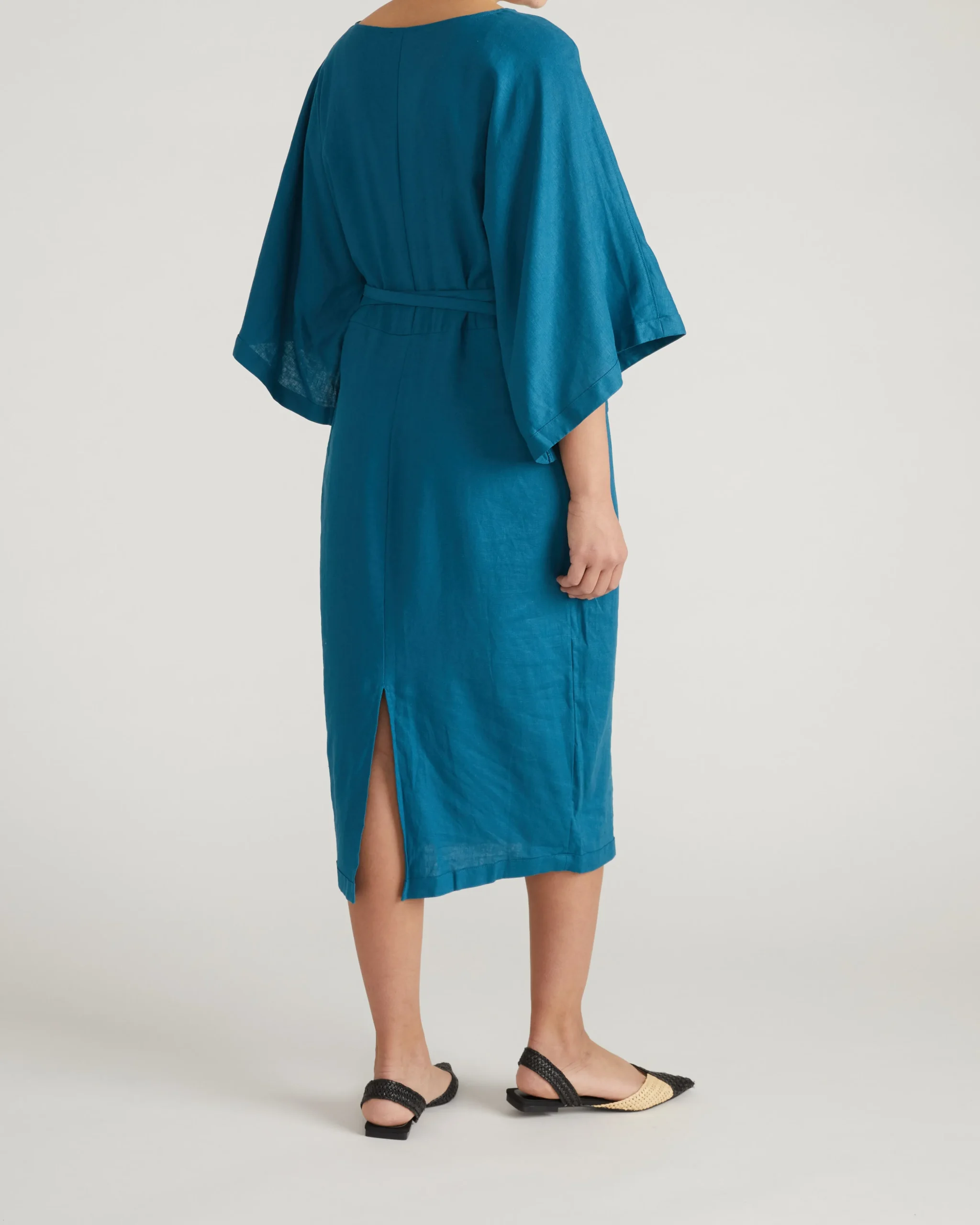 Lio Linen Blend Dress Ink Blue