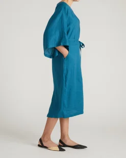 Lio Linen Blend Dress Ink Blue
