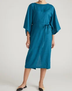 Lio Linen Blend Dress Ink Blue
