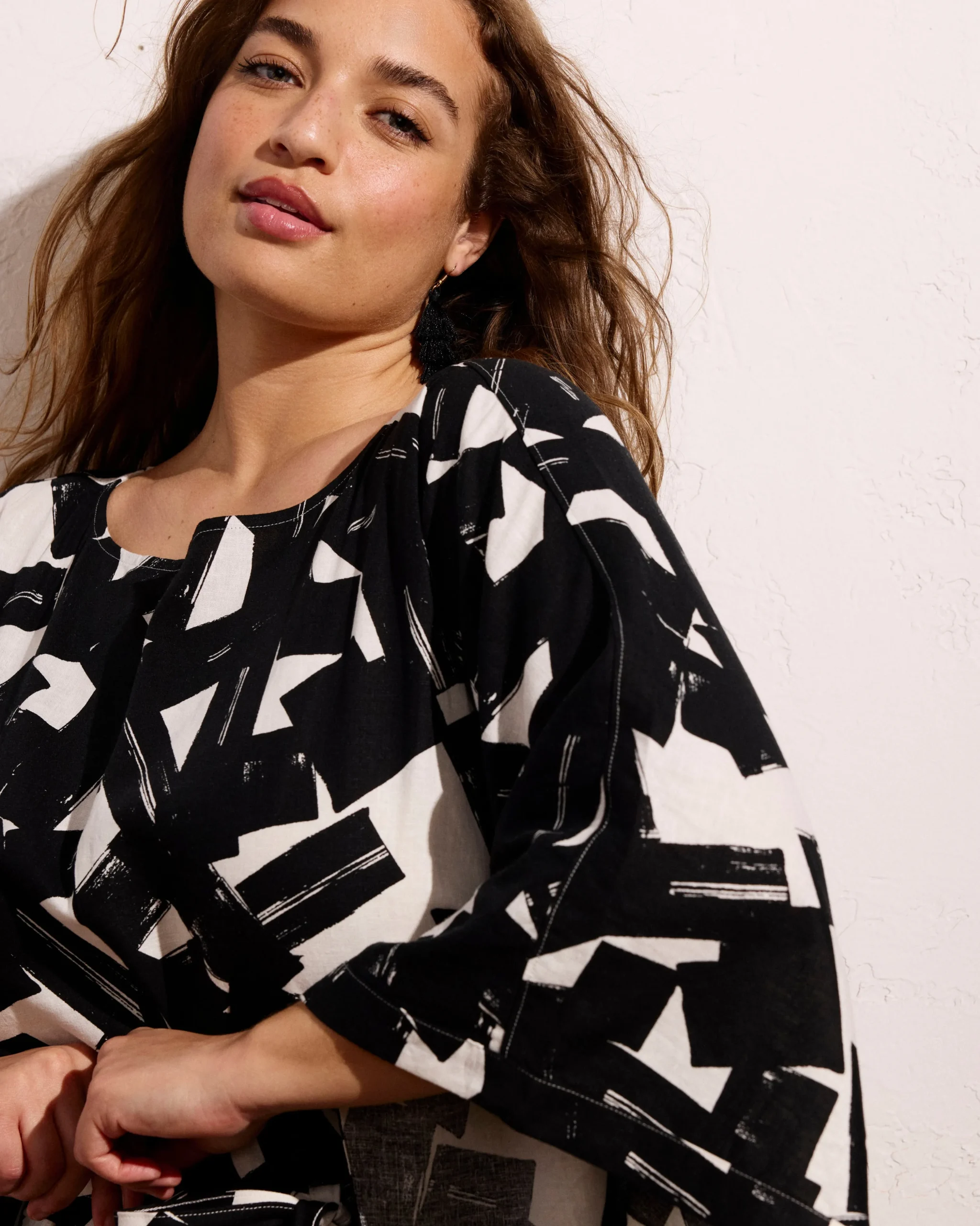 Lio Linen Blend Dress Santiago Print