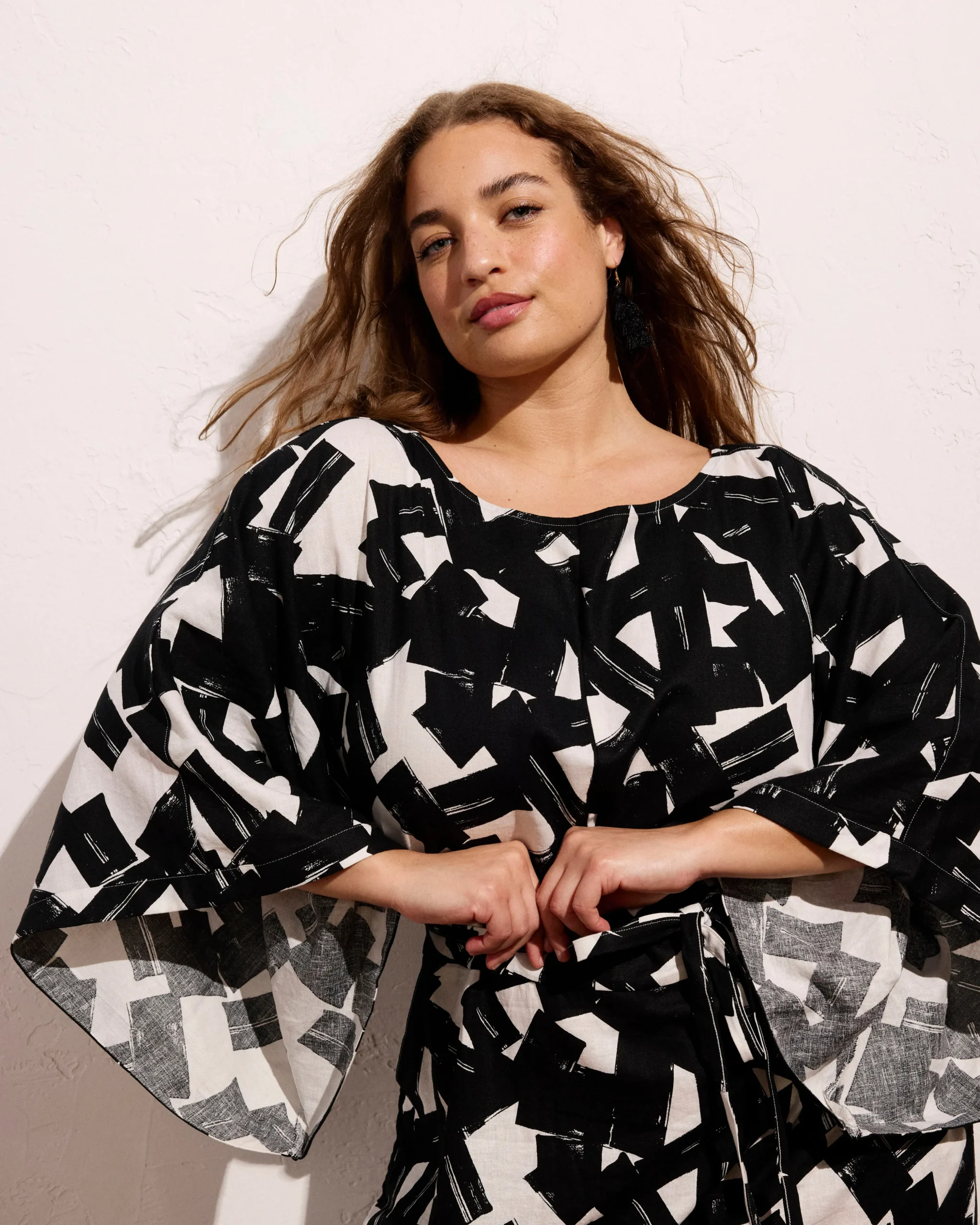 Lio Linen Blend Dress Santiago Print