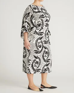 Lio Linen Blend Dress Vine Print