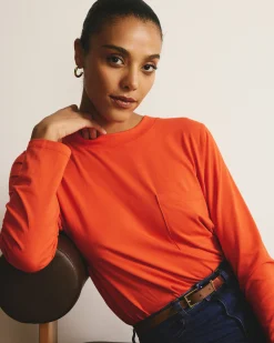 Long Sleeve Garcon Tee Poppy