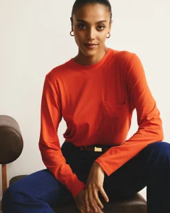 Long Sleeve Garcon Tee Poppy