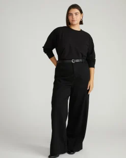 Long Sleeve Relaxed Tee Black