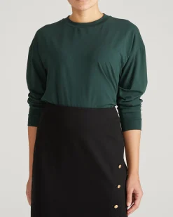 Long Sleeve Relaxed Tee Forest Green