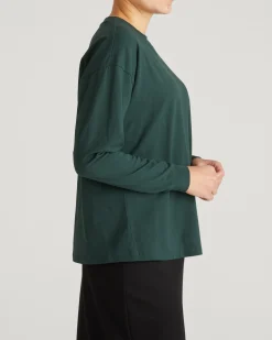 Long Sleeve Relaxed Tee Forest Green
