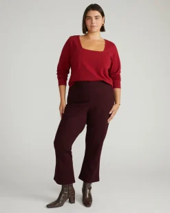 Long Sleeve Square Neck Tee Garnet