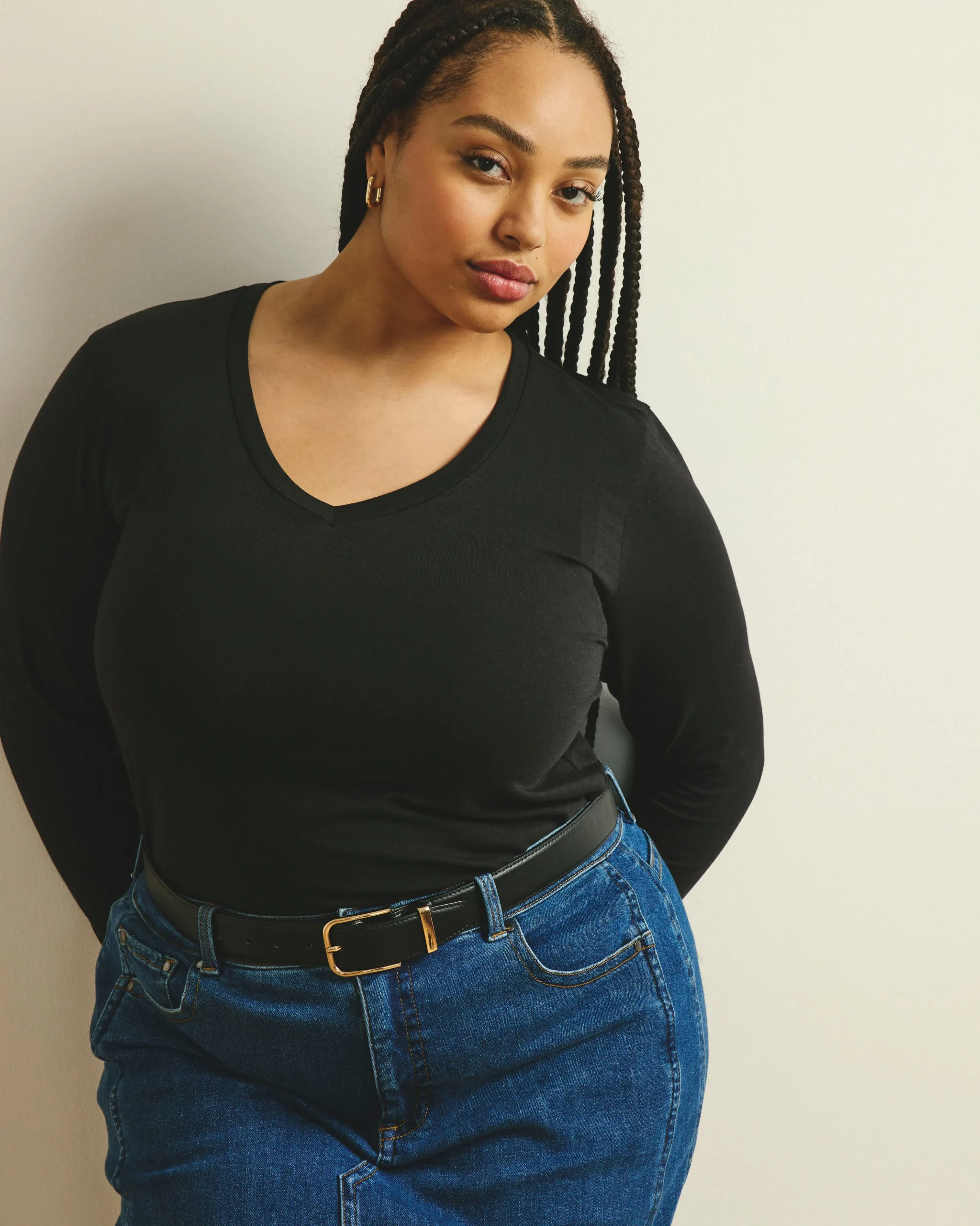 Long Sleeve V Rex Black