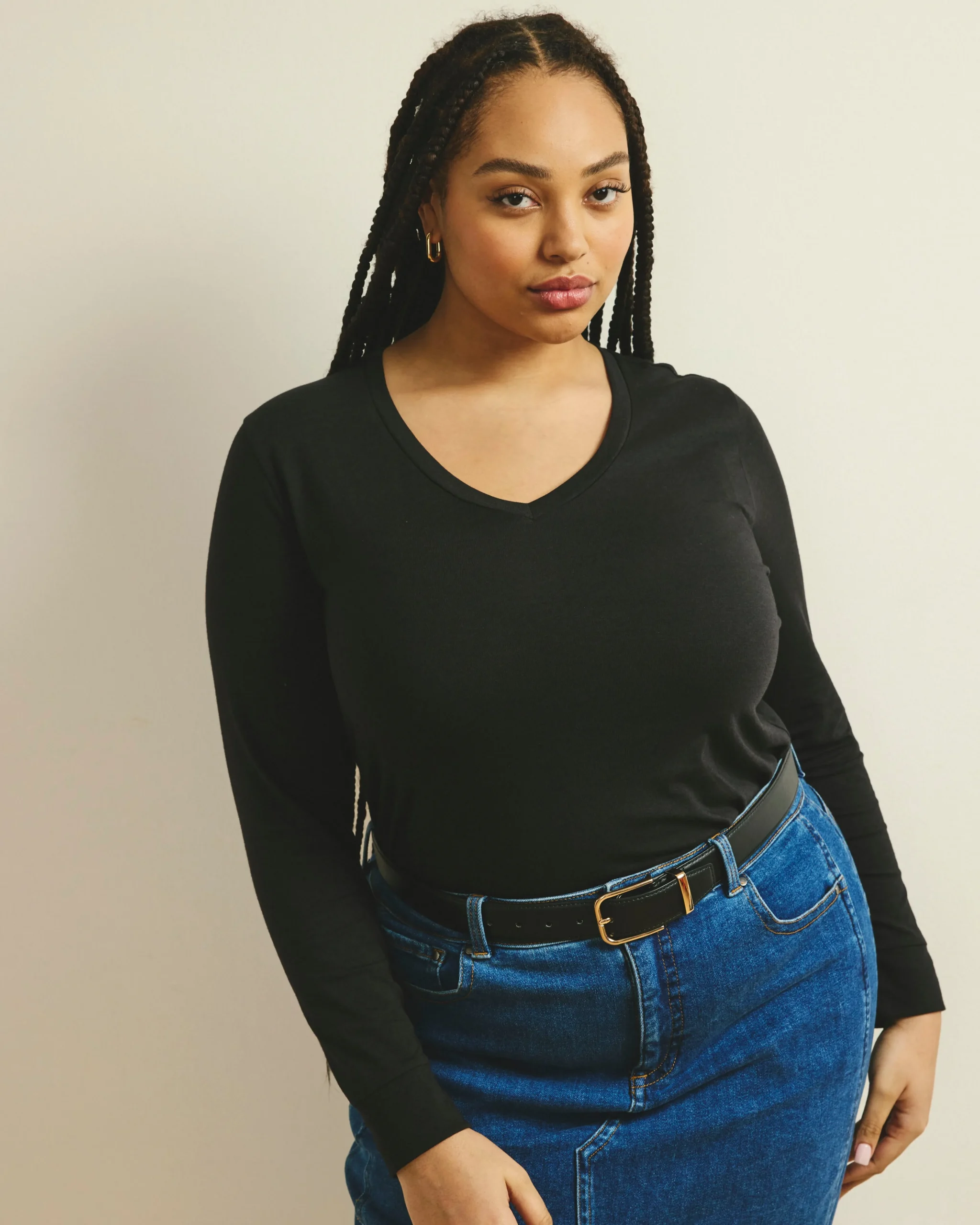 Long Sleeve V Rex Black