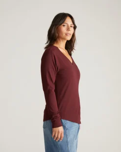 Long Sleeve V Rex Black Cherry