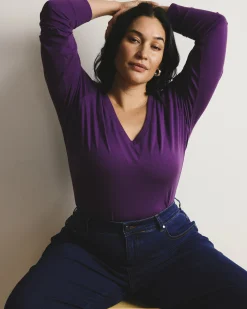 Long Sleeve V Rex Grape
