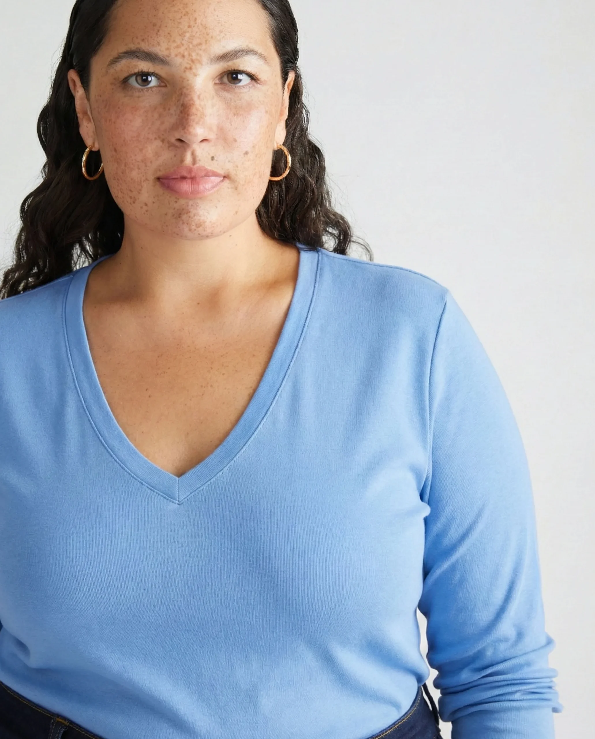 Long Sleeve V Rex Seaside Blue