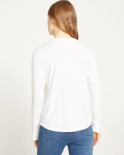 Long Sleeve V Rex White