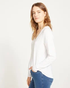 Long Sleeve V Rex White