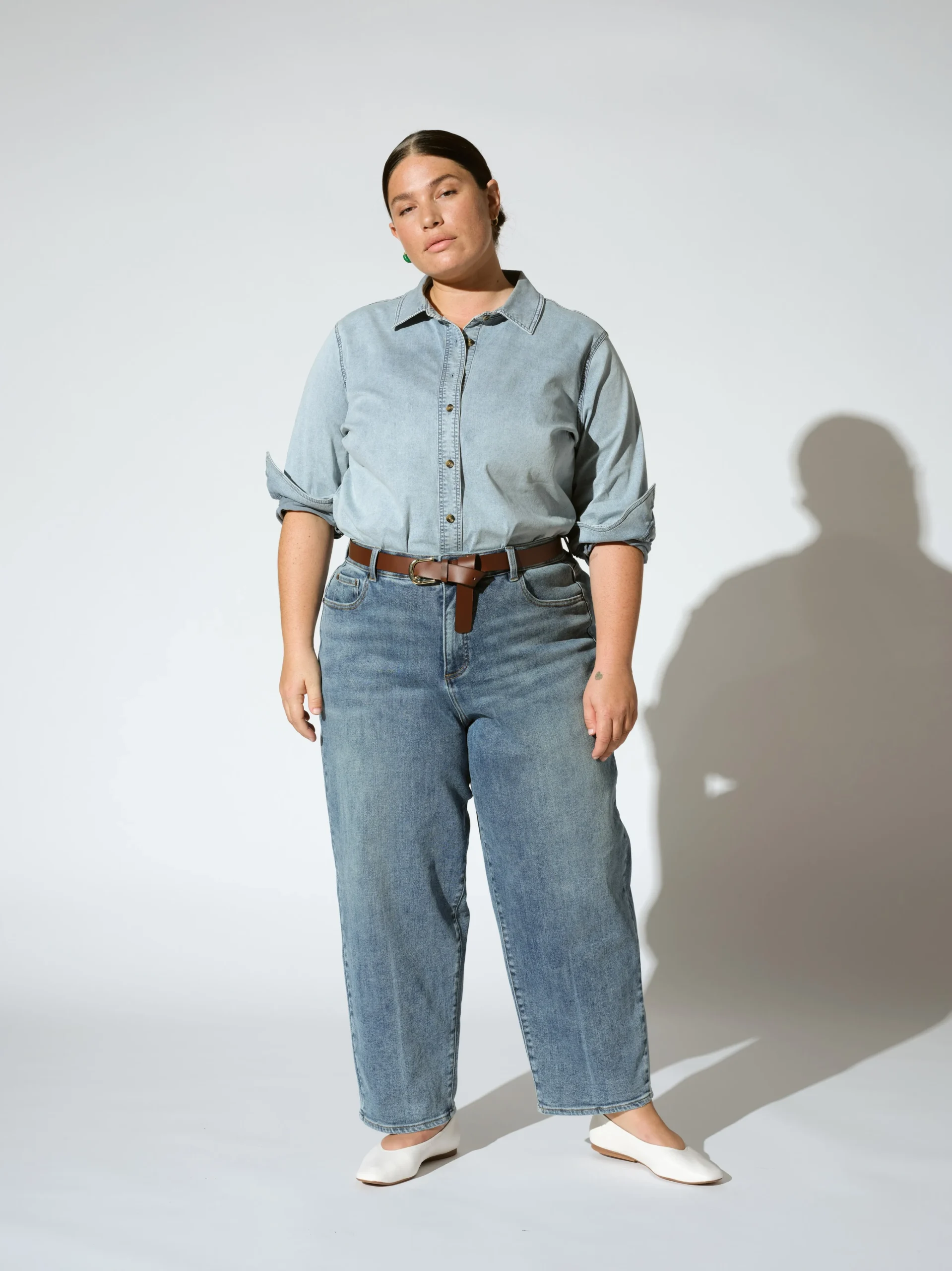 Lou High Rise Barrel Leg Jeans Rizzo Blue