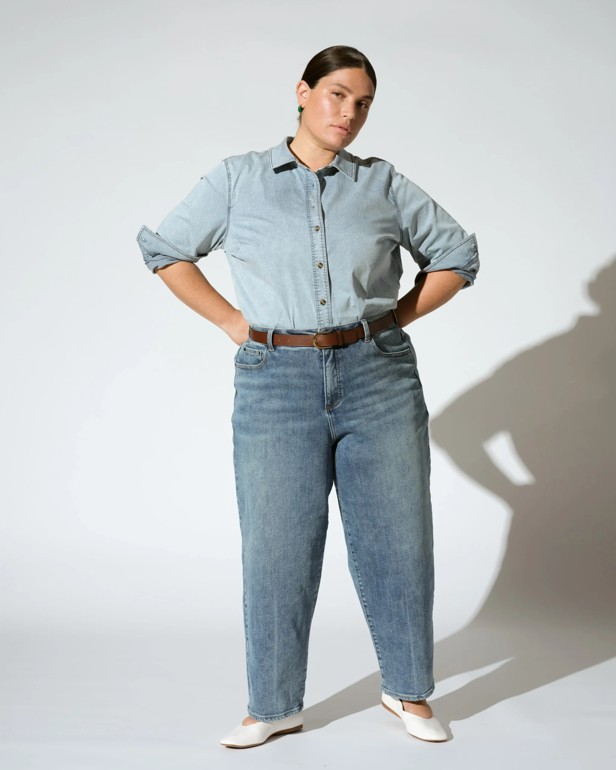 Lou High Rise Barrel Leg Jeans Rizzo Blue