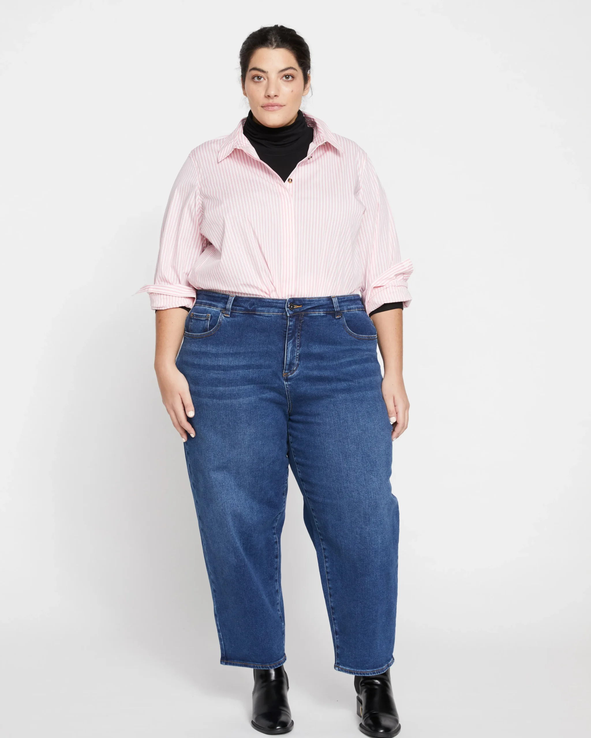 Lou High Rise Barrel Leg Jeans Union City Blue