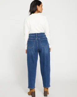 Lou High Rise Barrel Leg Jeans Union City Blue