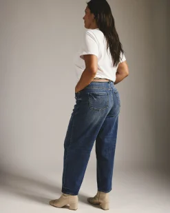 Lou High Rise Barrel Leg Jeans Princeton Blue