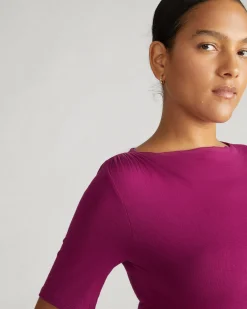 Louise Short Sleeve Liquid Jersey Top Rothko Purple