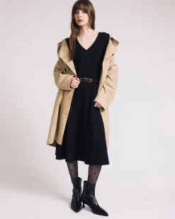Lucinda Ponte Midi Dress Black